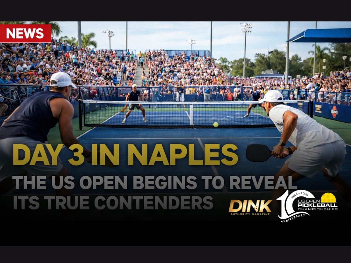Inside the courts, crowds, and rising tension of the 2026 US Open Pickleball Championships.
