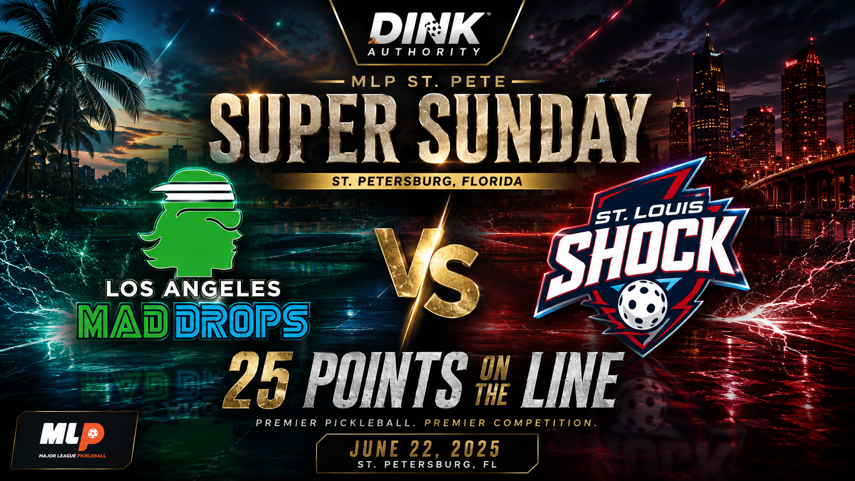 MLP St. Pete Super Sunday: LA Mad Drops vs St. Louis Shock — 25 Points on the Line