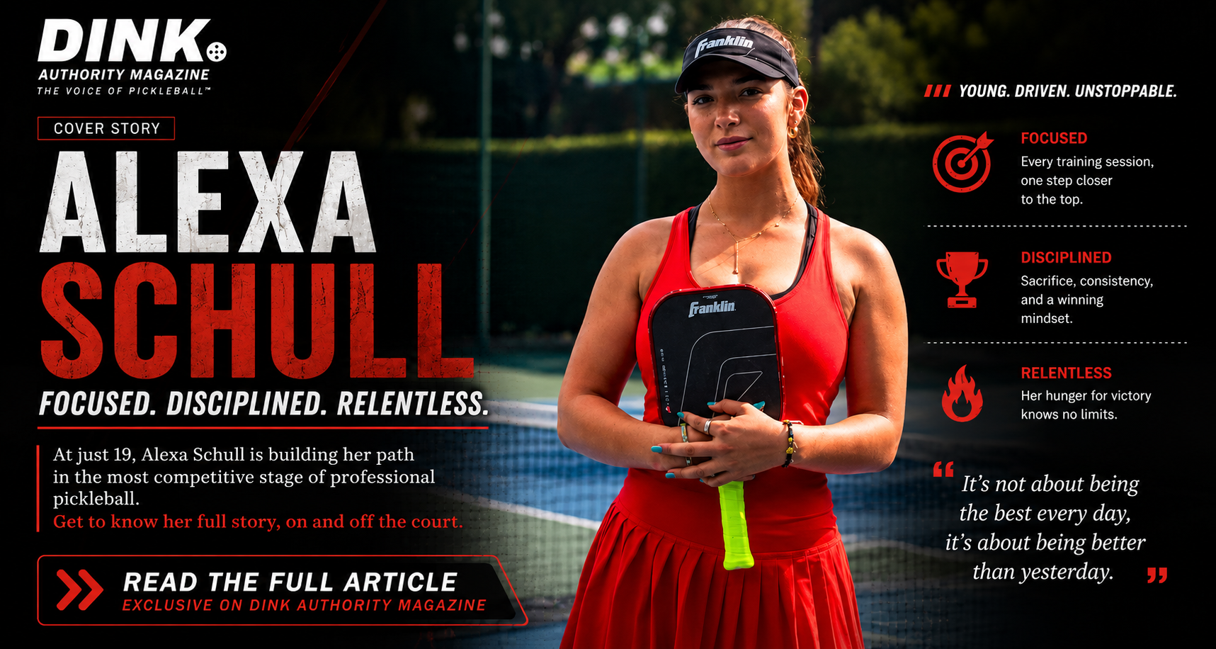 Alexa Schull: Focus. Discipline. Relentless.