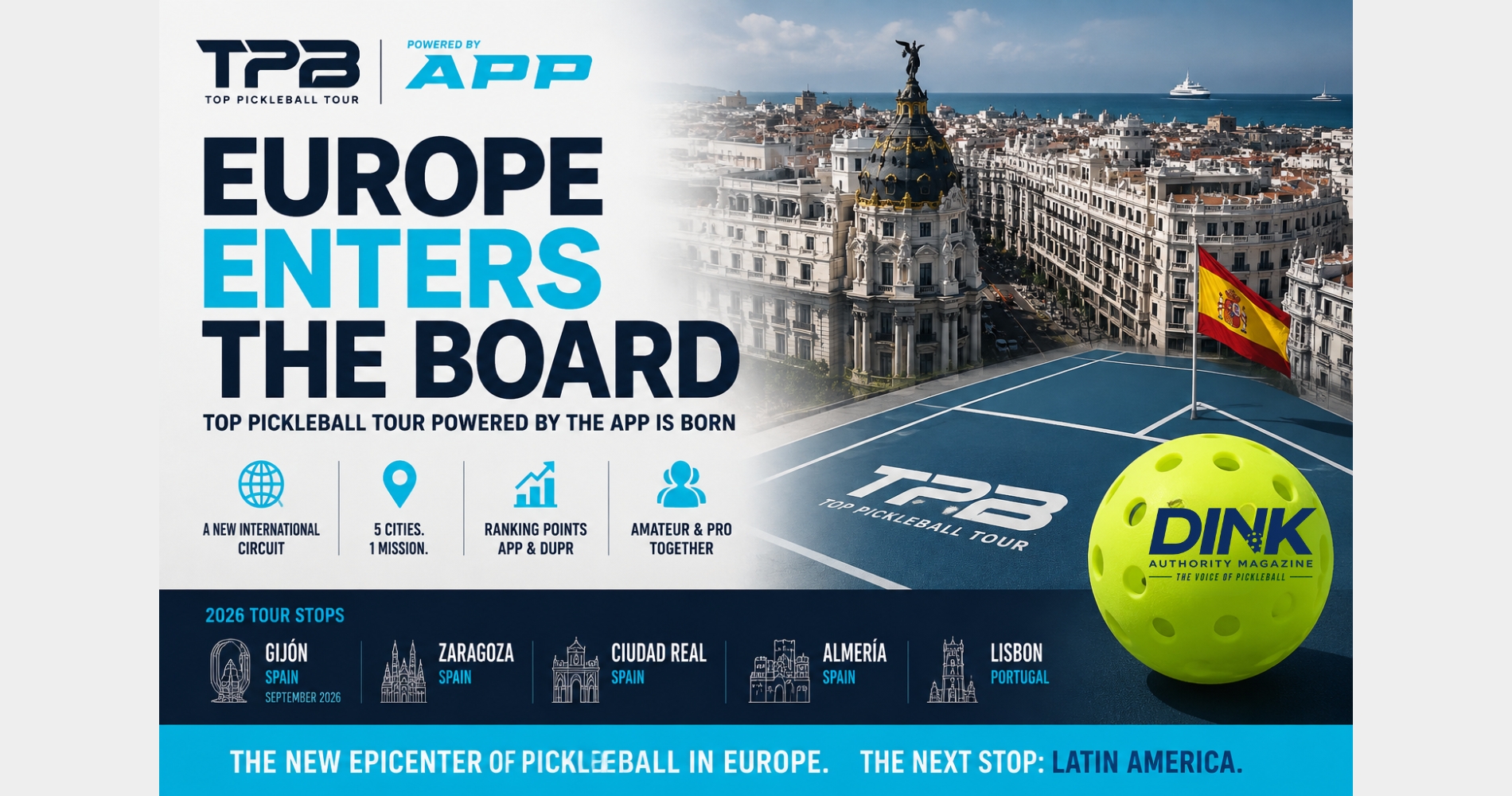 Europe Enters the Board: TOP Pickleball Tour Powered by the APP Is Born