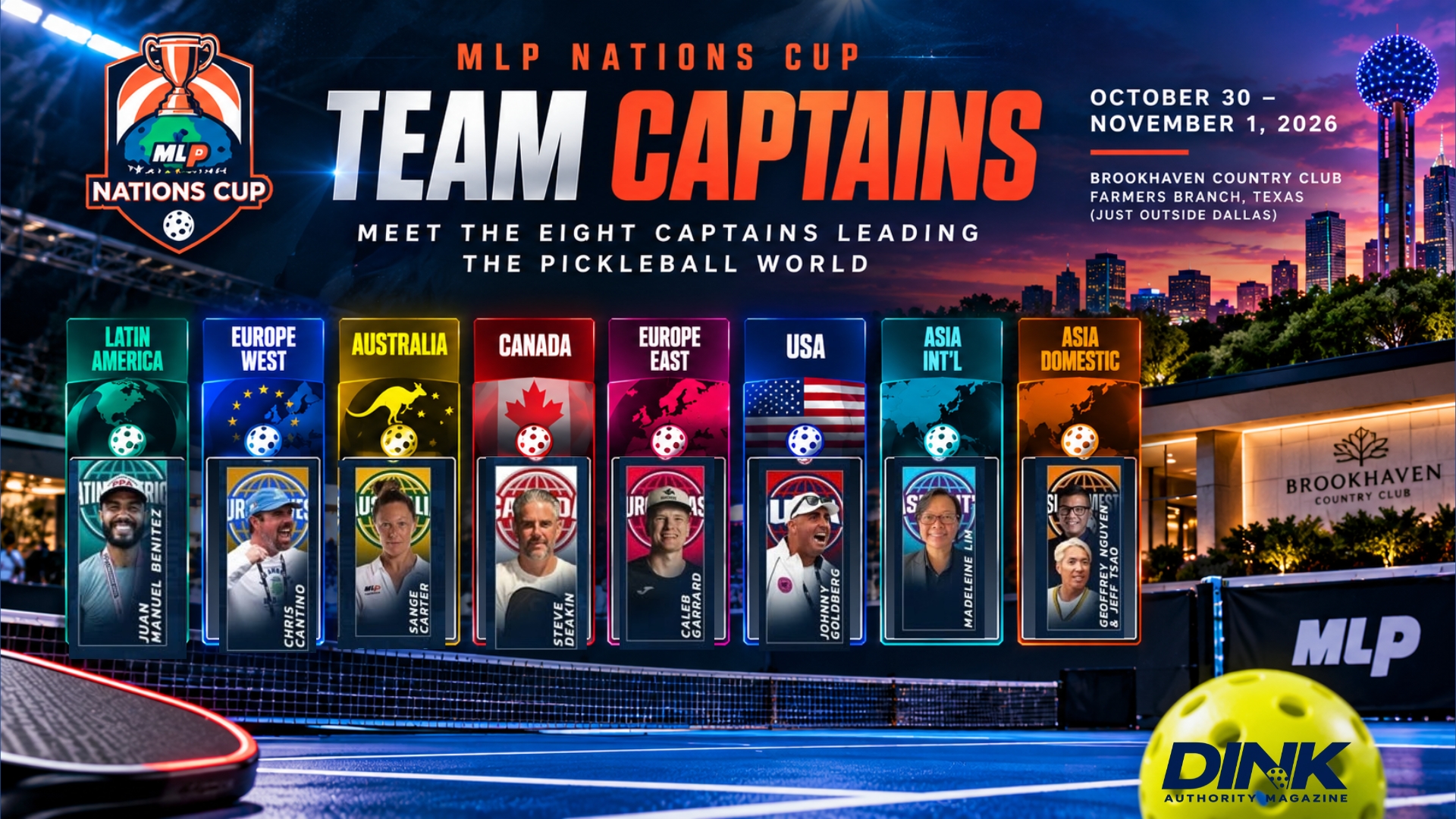 MLP Nations Cup: Meet the Eight Captains Leading the Pickleball World